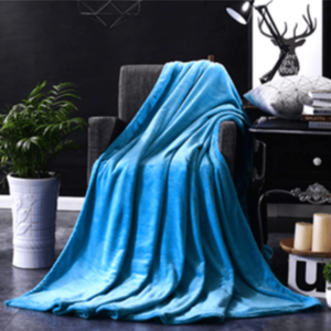 Manta de lã para sofá na cor azul