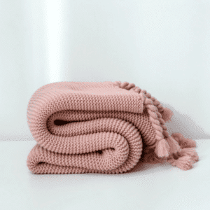 Manta de Lã Portuguesa Rosa