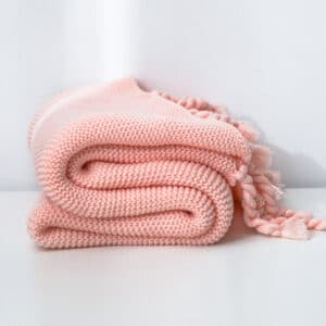 Xadrez de Lã Portuguesa Rosa Claro
