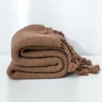 Plaid en Laine Marron du Portugal