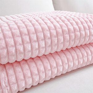 Plaid Polaire de Grande Taille en Rose Poudré