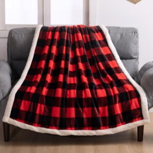 Warme rode en zwarte Schotse plaid