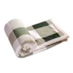 Plaid Chaud Vert et Blanc à Motif Ecossais