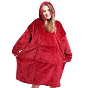 Sweat à Capuche Rouge en Plaid