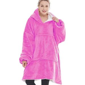Sweat à Capuche en Plaid Rose
