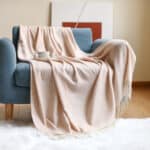 Plaid Rose Pâle de Style Scandinave
