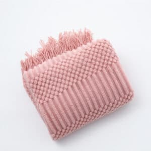 Plaid Cocooning Rose au Style Scandinave