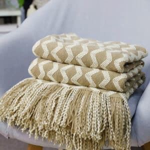 Plaid Beige de Style Norvégien