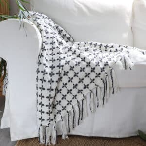 Plaid Bicolore de Style Nordique