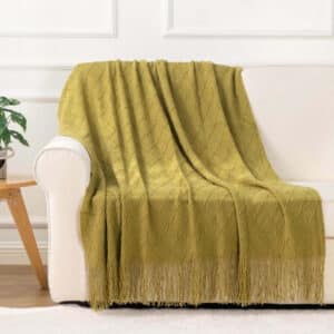 Xadrez elegante de lã na cor verde oliva