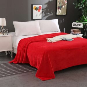 Plaid XXL en Polaire Rouge